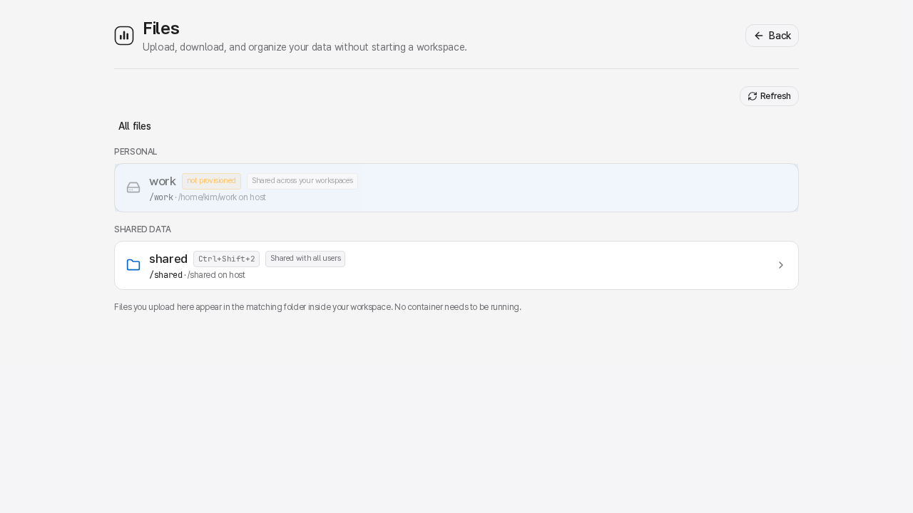 File manager used to edit Dockerfile and context files